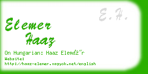 elemer haaz business card